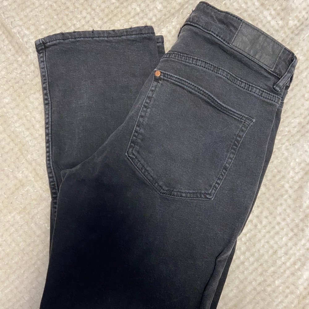 HM straight cut high waist jeans size 4